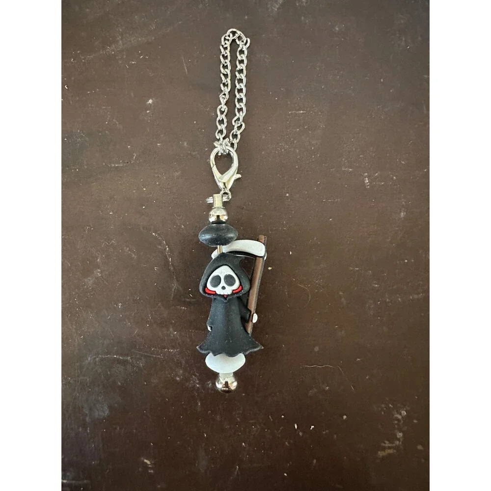 Handmade Coffee Travel Mug Charms Drink Cup Accessories Halloween Grim Reaper
